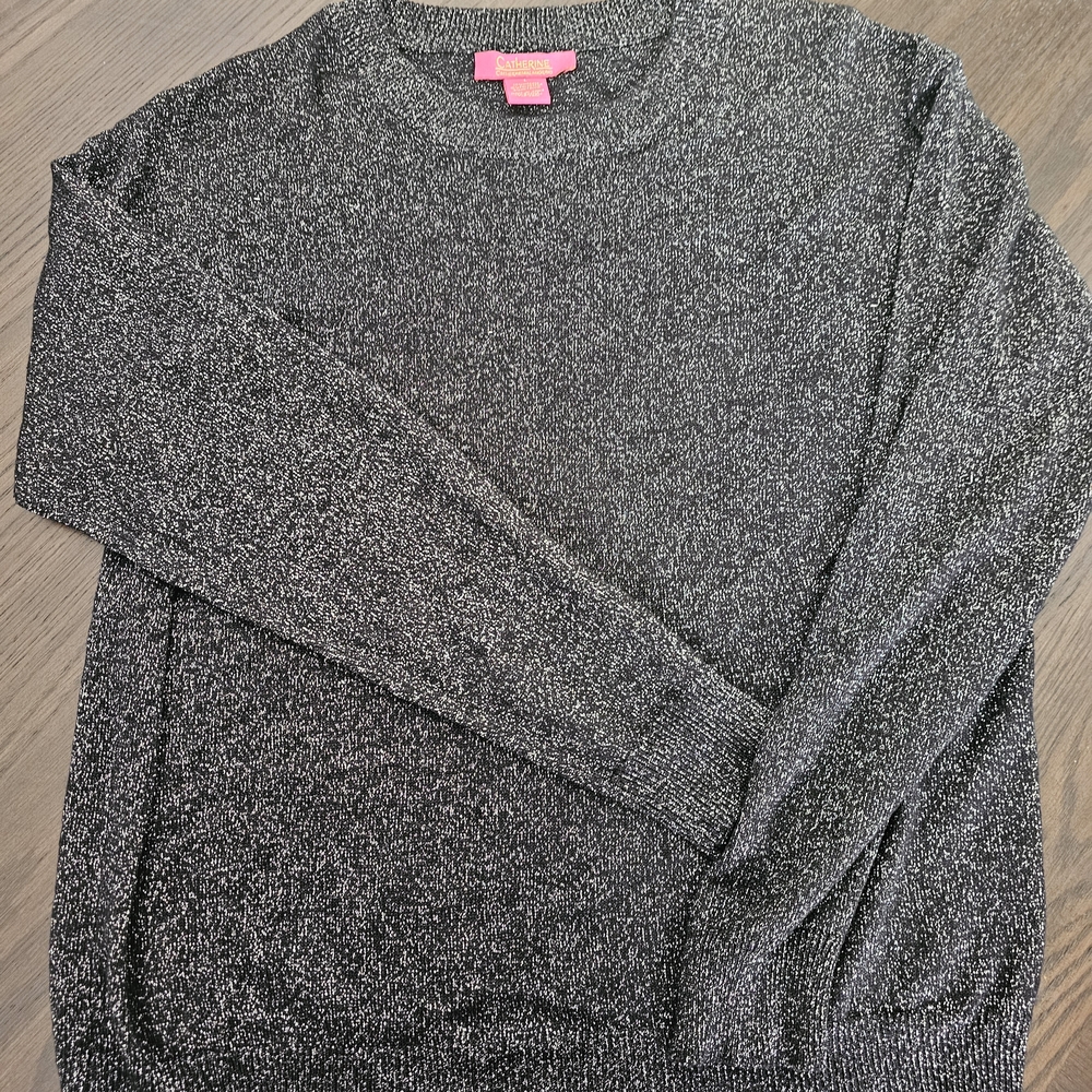 Catherines Gray Crewneck Sweater Soft Knit